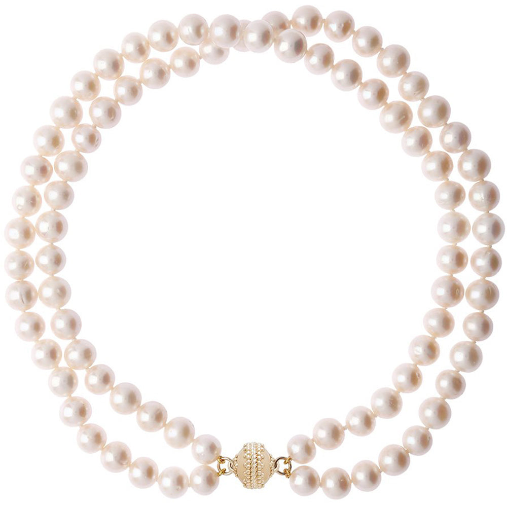 Clara Williams Company-CW FW White Potato Pearl Neck-shop-silver-creek-com.myshopify.com