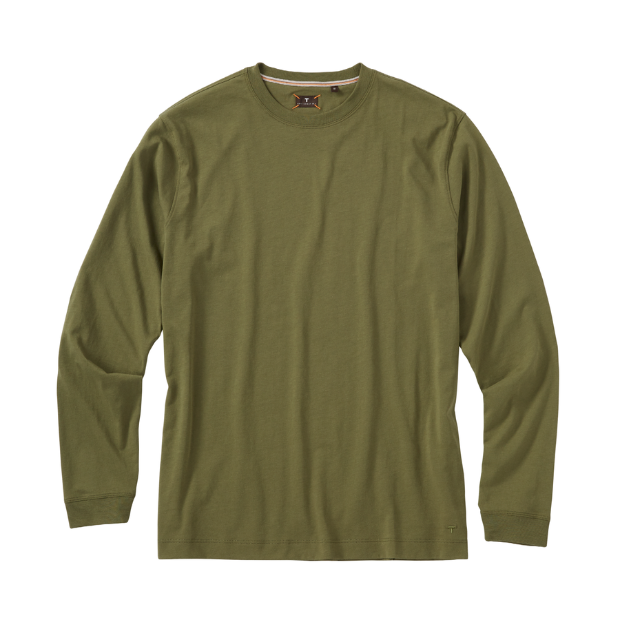Left Coast Tee-Solid Olive Crew-shop-silver-creek-com.myshopify.com