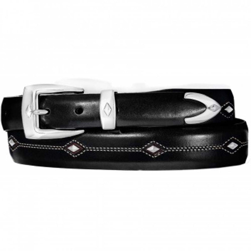 Leegin Creative Leather-Denver Diamond Belt - Black-shop-silver-creek-com.myshopify.com