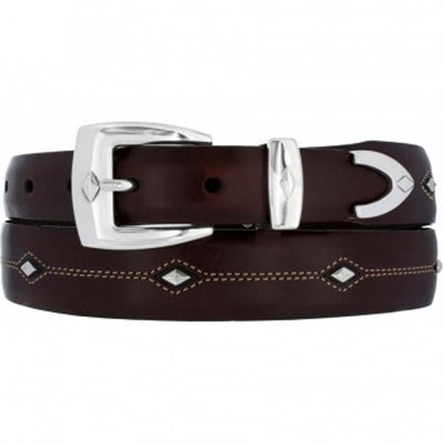 Leegin Creative Leather-Denver Diamond Belt - Brown-shop-silver-creek-com.myshopify.com